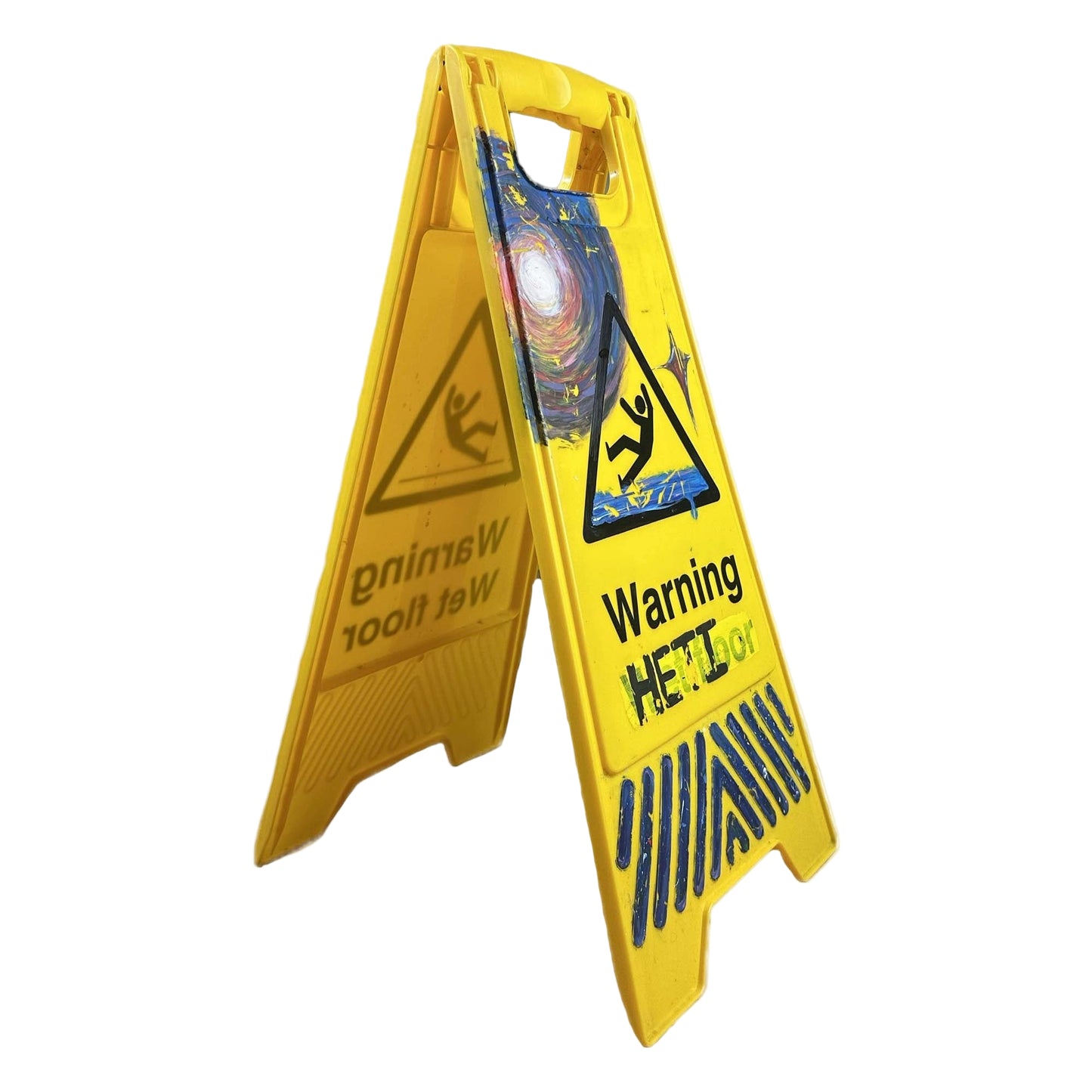 “Warning Sign” – Painted Floor Board