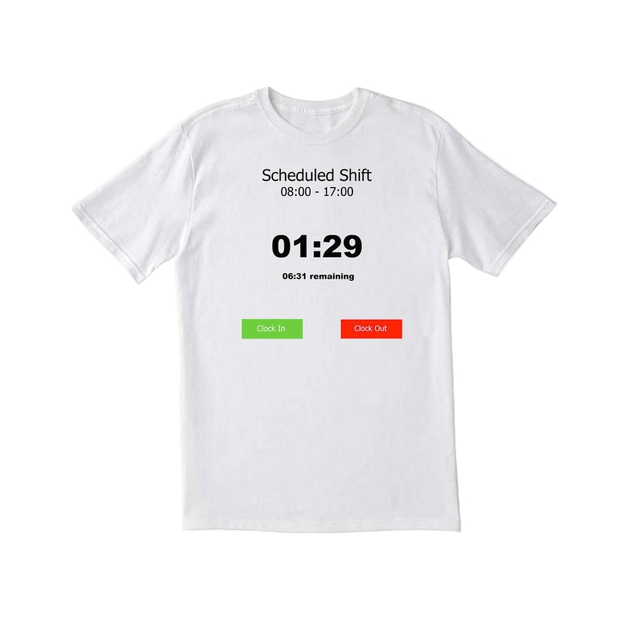 "Scheduled Shift" tee