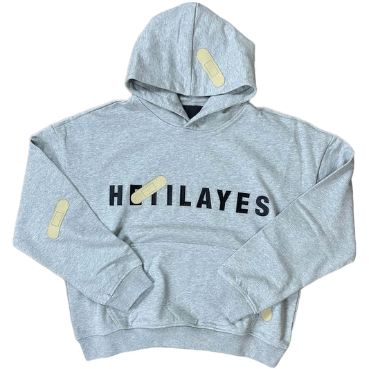 'Plaster track' Grey Hoodie