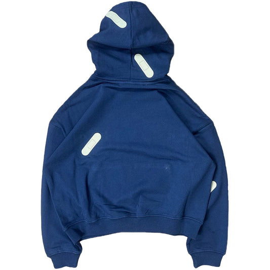 'Plaster track' Navy Hoodie